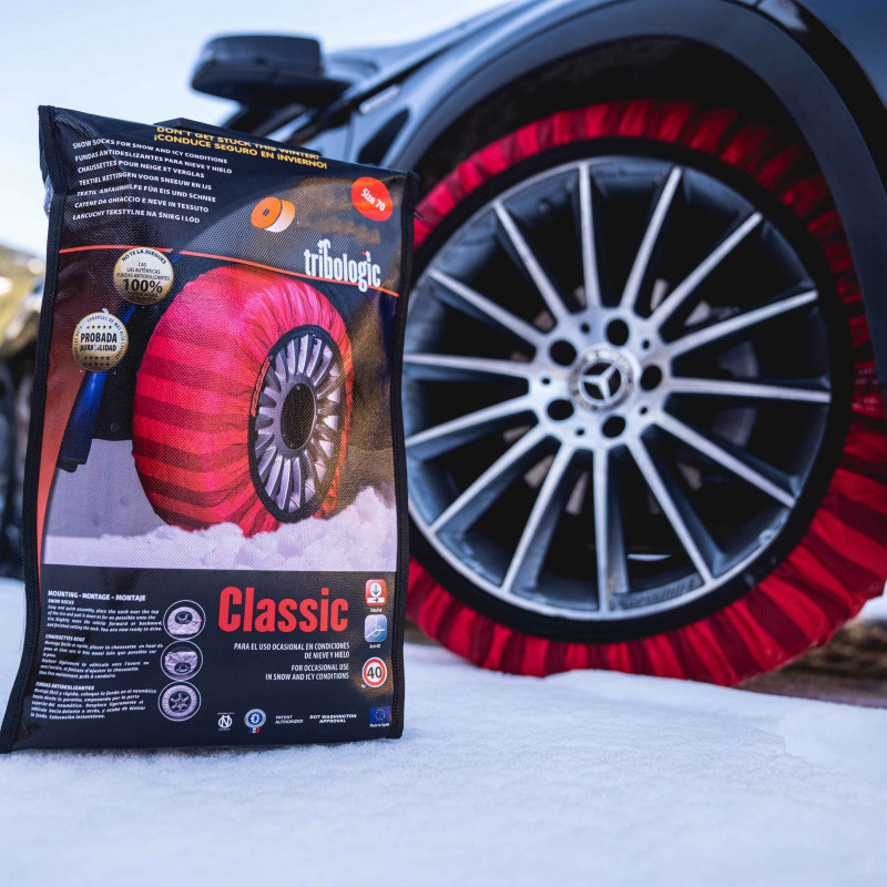 CALZE DA NEVE OMOLOGATE 205/60 R16 PNEUMATICI GHIACCIO CATENE DA NEVE  TESSUTO