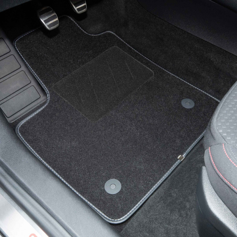 Tappetini Anteriori Per Renault Kangoo II (2007-) - Set 2 Pezzi, Nero