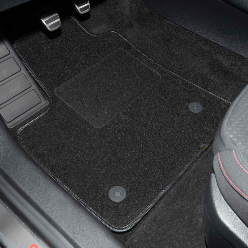 Tappetini In Gomma Anteriori Per Fiat Fiorino IV (2008-2018) – 2 Pezzi Con Bordo Rialzato 1,5 Cm, Antiscivolo, Nero - 5